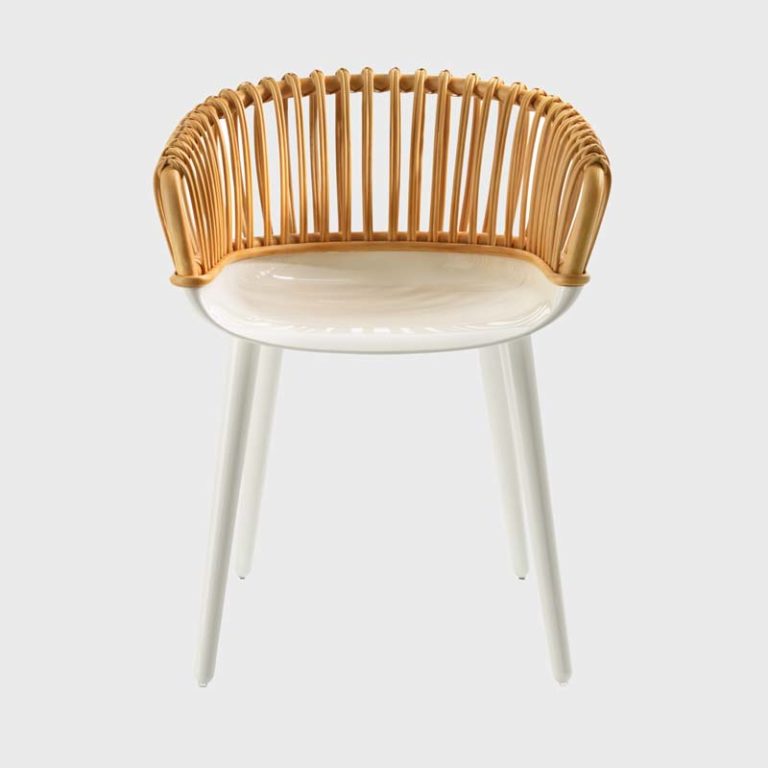 Sedia Magis Cyborg di Marcel Wanders in policarbonato e midollino